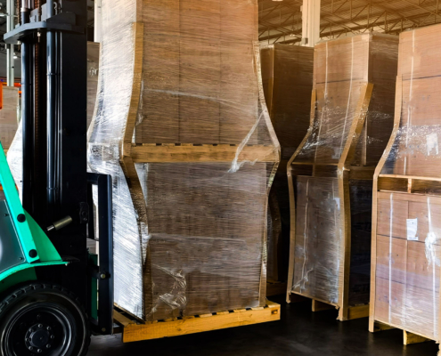 Refrigerated LTL Freight being loaded